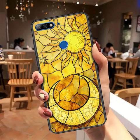 Huawei Y7 Prime 2018 Cover - Celestial Starry Universe Series - HQ Ultra Shine Premium Infinity Glass Soft Silicon Borders Case