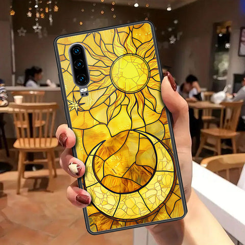 Huawei P30 Cover - Celestial Starry Universe Series - HQ Ultra Shine Premium Infinity Glass Soft Silicon Borders Case