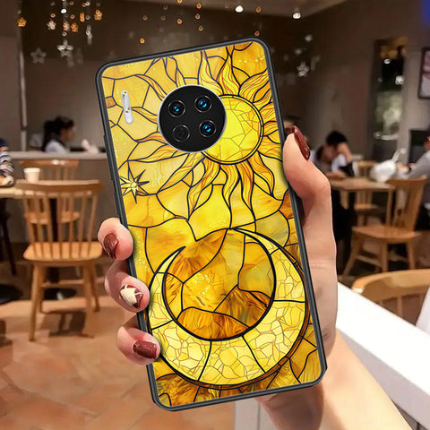 Huawei Mate 30 Cover - Celestial Starry Universe Series - HQ Ultra Shine Premium Infinity Glass Soft Silicon Borders Case