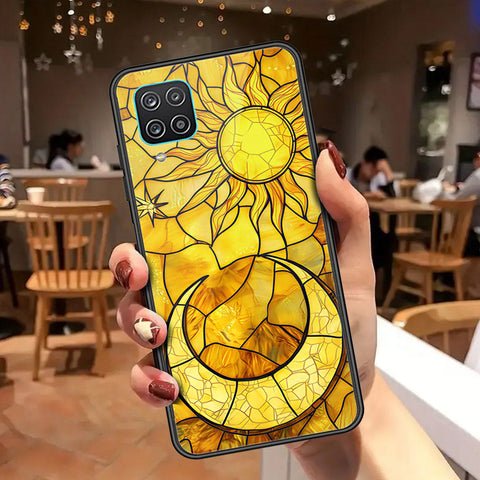 Samsung Galaxy A12 Cover - Celestial Starry Universe Series - HQ Ultra Shine Premium Infinity Glass Soft Silicon Borders Case