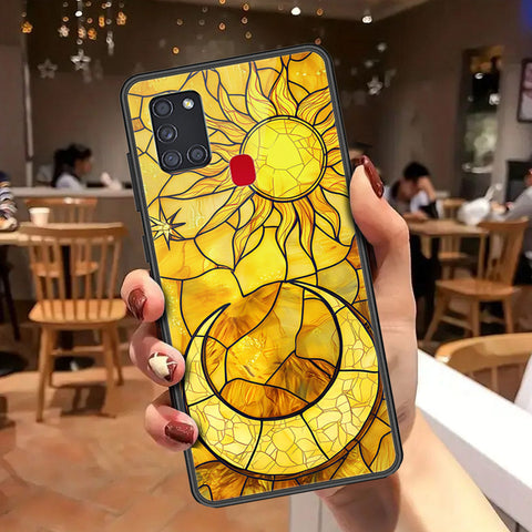 Samsung Galaxy A21s Cover - Celestial Starry Universe Series - HQ Ultra Shine Premium Infinity Glass Soft Silicon Borders Case