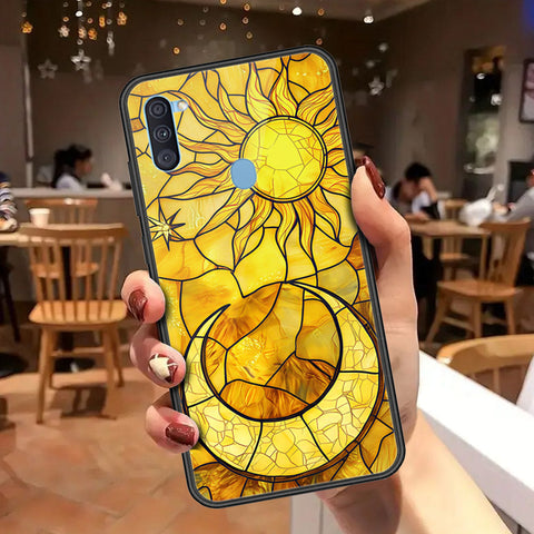 Samsung Galaxy A11 Cover - Celestial Starry Universe Series - HQ Ultra Shine Premium Infinity Glass Soft Silicon Borders Case
