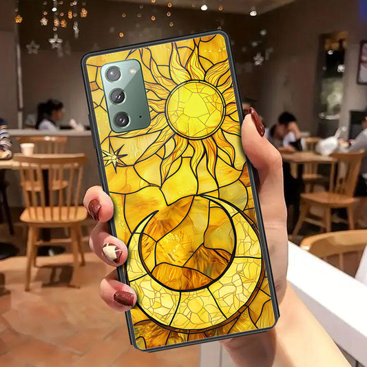 Samsung Galaxy Note 20 Cover - Celestial Starry Universe Series - HQ Ultra Shine Premium Infinity Glass Soft Silicon Borders Case (Fast Delivery)
