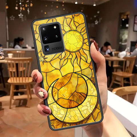 Samsung Galaxy S20 Ultra Cover - Celestial Starry Universe Series - HQ Ultra Shine Premium Infinity Glass Soft Silicon Borders Case