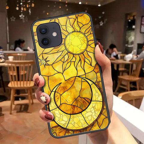 iPhone 12 Mini Cover - Celestial Starry Universe Series - HQ Ultra Shine Premium Infinity Glass Soft Silicon Borders Case