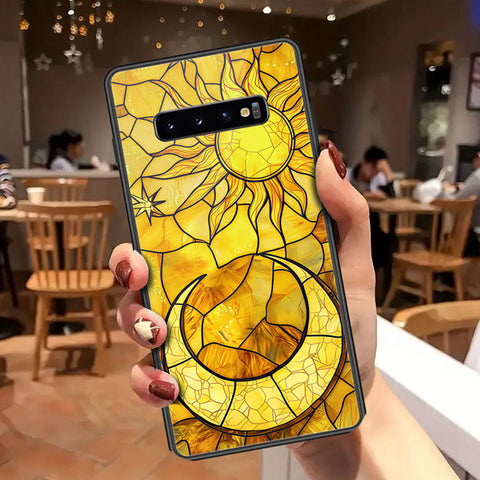 Samsung Galaxy S10 Plus Cover - Celestial Starry Universe Series - HQ Ultra Shine Premium Infinity Glass Soft Silicon Borders Case
