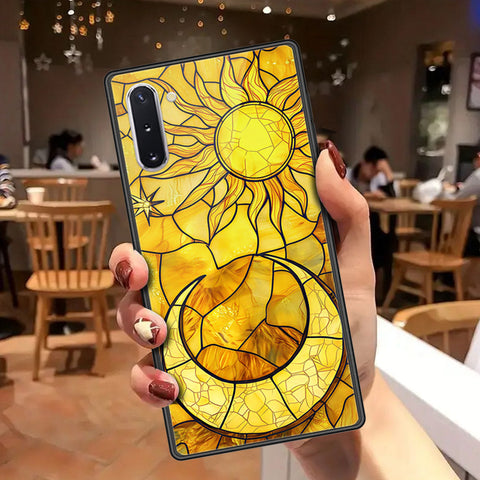 Samsung Galaxy Note 10 Cover - Celestial Starry Universe Series - HQ Ultra Shine Premium Infinity Glass Soft Silicon Borders Case