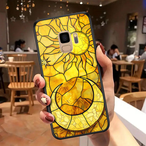 Samsung Galaxy S9 Cover - Celestial Starry Universe Series - HQ Ultra Shine Premium Infinity Glass Soft Silicon Borders Case