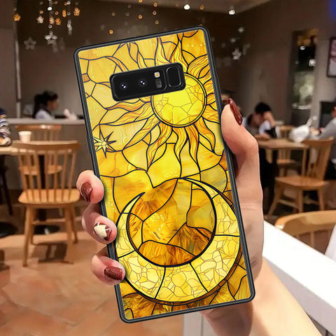 Samsung Galaxy Note 8 Cover - Celestial Starry Universe Series - HQ Ultra Shine Premium Infinity Glass Soft Silicon Borders Case