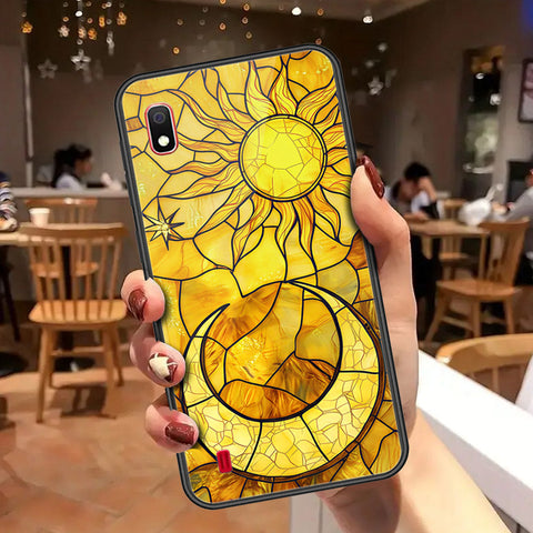 Samsung Galaxy A10 Cover - Celestial Starry Universe Series - HQ Ultra Shine Premium Infinity Glass Soft Silicon Borders Case