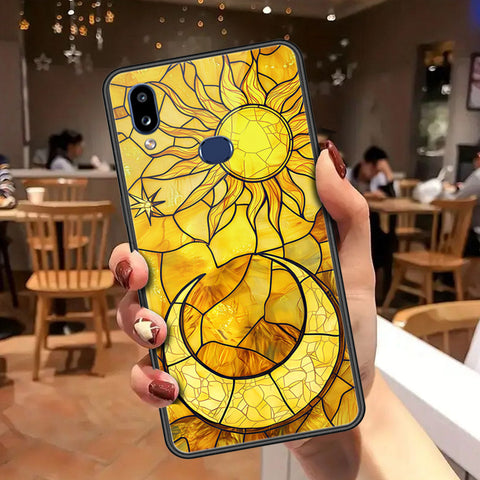 Samsung Galaxy A10s Cover - Celestial Starry Universe Series - HQ Ultra Shine Premium Infinity Glass Soft Silicon Borders Case