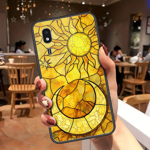 Samsung Galaxy A2 Core Cover - Celestial Starry Universe Series - HQ Ultra Shine Premium Infinity Glass Soft Silicon Borders Case