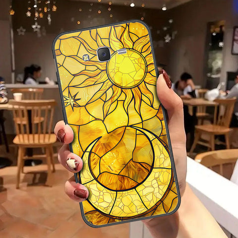 Samsung Galaxy J7 2015 Cover - Celestial Starry Universe Series - HQ Ultra Shine Premium Infinity Glass Soft Silicon Borders Case
