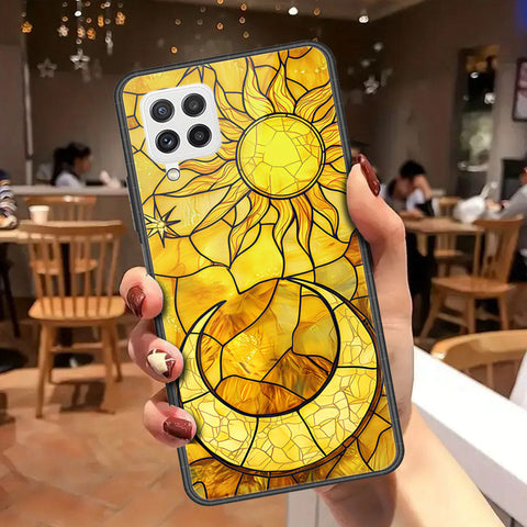 Samsung Galaxy A22 Cover - Celestial Starry Universe Series - HQ Ultra Shine Premium Infinity Glass Soft Silicon Borders Case