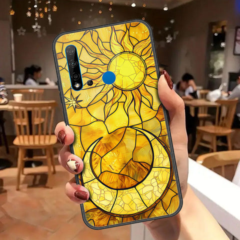 Huawi P20 Lite 2019 Cover - Celestial Starry Universe Series - HQ Ultra Shine Premium Infinity Glass Soft Silicon Borders Case