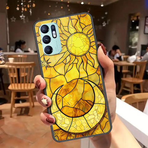 Oppo Reno 6 Cover - Celestial Starry Universe Series - HQ Ultra Shine Premium Infinity Glass Soft Silicon Borders Case