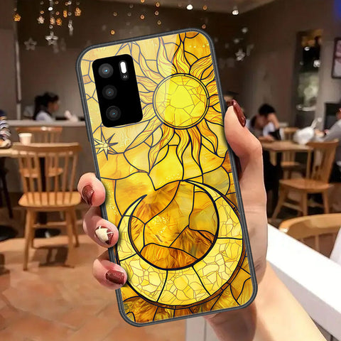 Oppo A16 Cover - Celestial Starry Universe Series - HQ Ultra Shine Premium Infinity Glass Soft Silicon Borders Case