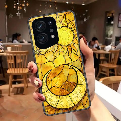 Oppo Find X5 Cover - Celestial Starry Universe Series - HQ Ultra Shine Premium Infinity Glass Soft Silicon Borders Case