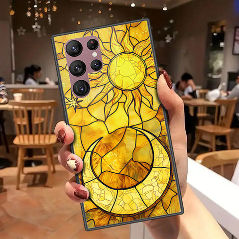 Samsung Galaxy S22 Ultra 5G Cover - Celestial Starry Universe Series - HQ Ultra Shine Premium Infinity Glass Soft Silicon Borders Case