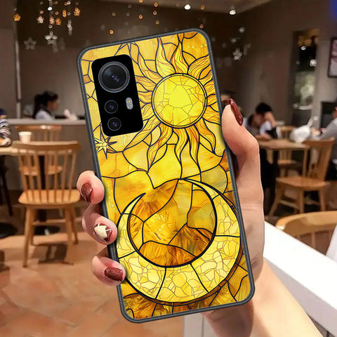 Xiaomi 12 Cover - Celestial Starry Universe Series - HQ Ultra Shine Premium Infinity Glass Soft Silicon Borders Case