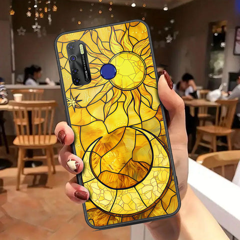 Tecno Camon 15 Cover - Celestial Starry Universe Series - HQ Ultra Shine Premium Infinity Glass Soft Silicon Borders Case