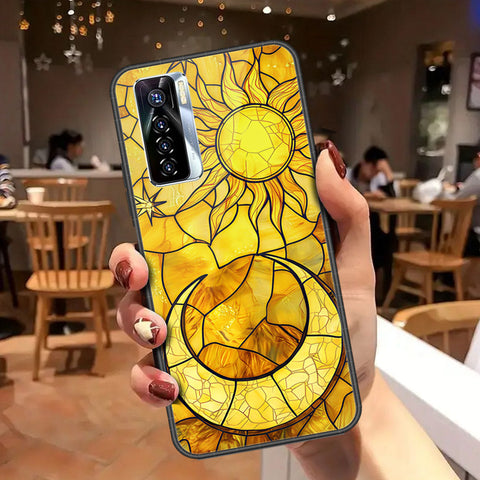 Tecno Camon 17 Pro Cover - Celestial Starry Universe Series - HQ Ultra Shine Premium Infinity Glass Soft Silicon Borders Case
