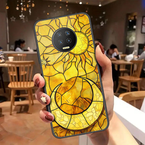 Infinix Note 7 Cover - Celestial Starry Universe Series - HQ Ultra Shine Premium Infinity Glass Soft Silicon Borders Case