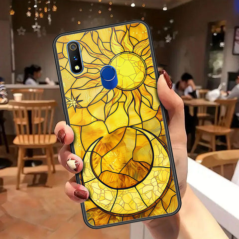 Realme 3 Pro Cover - Celestial Starry Universe Series - HQ Ultra Shine Premium Infinity Glass Soft Silicon Borders Case