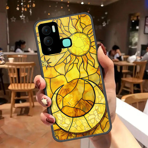 Infinix Hot 12 Play Cover - Celestial Starry Universe Series - HQ Ultra Shine Premium Infinity Glass Soft Silicon Borders Case