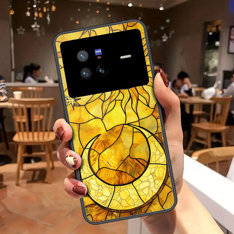 Vivo X80 Cover - Celestial Starry Universe Series - HQ Ultra Shine Premium Infinity Glass Soft Silicon Borders Case