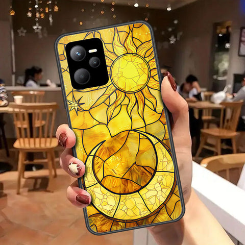 Realme C35 Cover - Celestial Starry Universe Series - HQ Ultra Shine Premium Infinity Glass Soft Silicon Borders Case