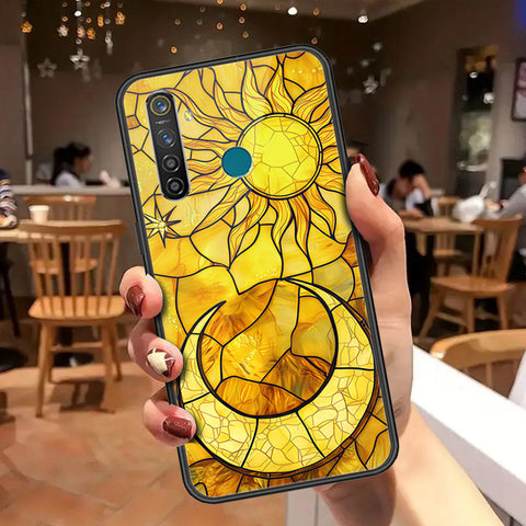 Realme 5 Pro Cover - Celestial Starry Universe Series - HQ Ultra Shine Premium Infinity Glass Soft Silicon Borders Case