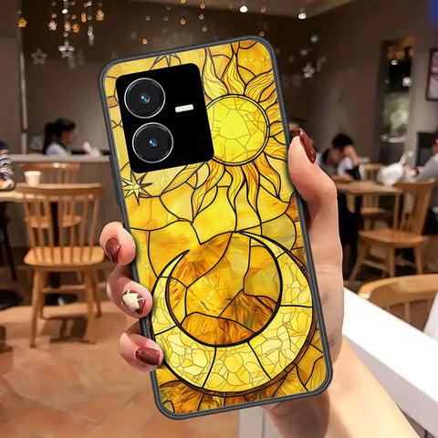 Vivo Y22 Cover - Celestial Starry Universe Series - HQ Ultra Shine Premium Infinity Glass Soft Silicon Borders Case