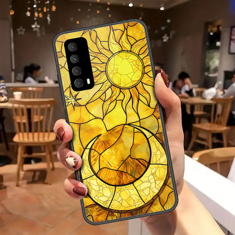 Huawei Y7a Cover - Celestial Starry Universe Series - HQ Ultra Shine Premium Infinity Glass Soft Silicon Borders Case