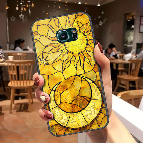 Samsung Galaxy S6 Edge Cover - Celestial Starry Universe Series - HQ Ultra Shine Premium Infinity Glass Soft Silicon Borders Case