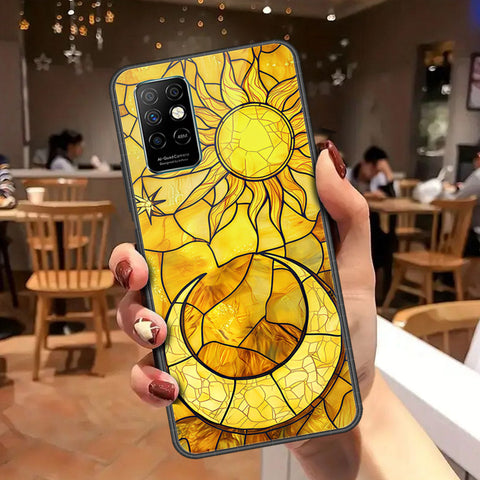 Infinix Note 8i Cover - Celestial Starry Universe Series - HQ Ultra Shine Premium Infinity Glass Soft Silicon Borders Case