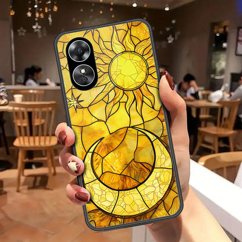 Oppo A17 Cover - Celestial Starry Universe Series - HQ Ultra Shine Premium Infinity Glass Soft Silicon Borders Case