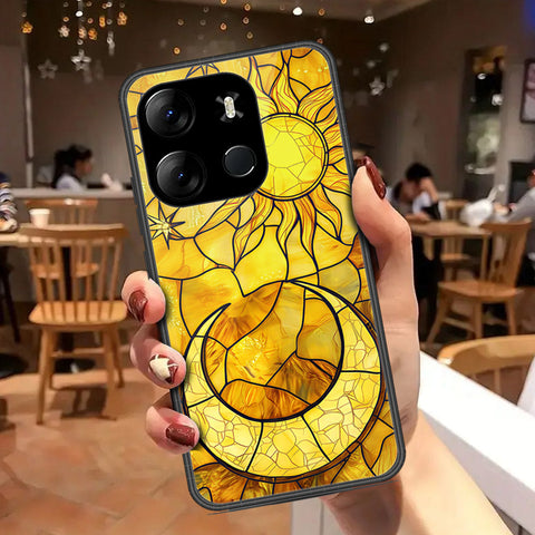 Infinix Smart 7 Cover - Celestial Starry Universe Series - HQ Ultra Shine Premium Infinity Glass Soft Silicon Borders Case