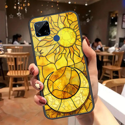 Realme C15 Cover - Celestial Starry Universe Series - HQ Ultra Shine Premium Infinity Glass Soft Silicon Borders Case