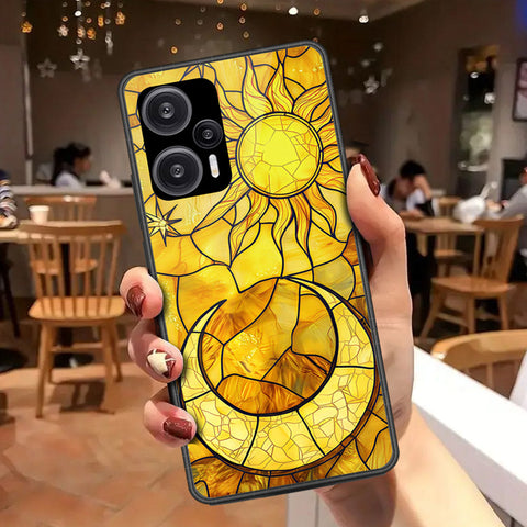 Xiaomi Redmi Note 12 Turbo Cover - Celestial Starry Universe Series - HQ Ultra Shine Premium Infinity Glass Soft Silicon Borders Case