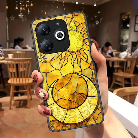 Infinix Smart 8 Cover - Celestial Starry Universe Series - HQ Ultra Shine Premium Infinity Glass Soft Silicon Borders Case