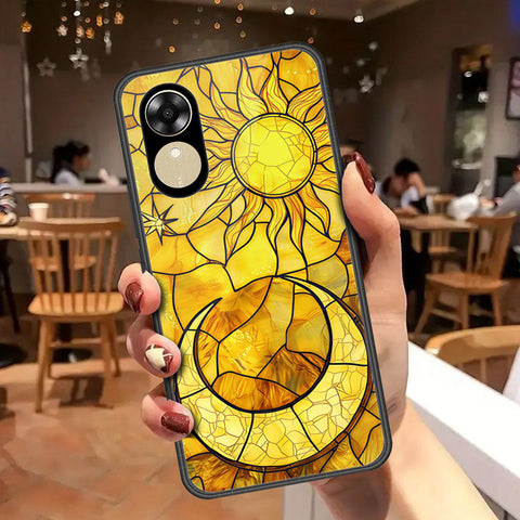 Oppo A17k Cover - Celestial Starry Universe Series - HQ Ultra Shine Premium Infinity Glass Soft Silicon Borders Case