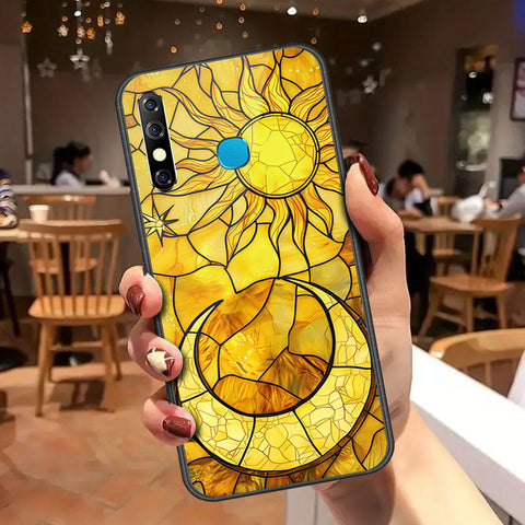 Infinix Hot 8 Cover - Celestial Starry Universe Series - HQ Ultra Shine Premium Infinity Glass Soft Silicon Borders Case
