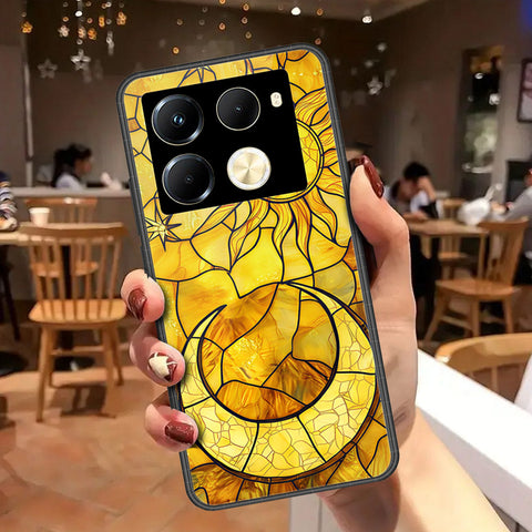 Infinix Note 40 Pro Cover - Celestial Starry Universe Series - HQ Ultra Shine Premium Infinity Glass Soft Silicon Borders Case