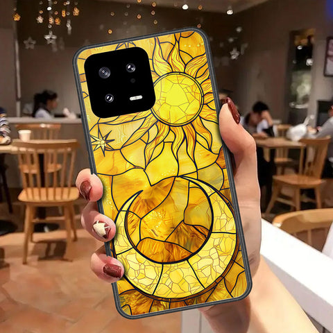 Xiaomi 13 Cover - Celestial Starry Universe Series - HQ Ultra Shine Premium Infinity Glass Soft Silicon Borders Case