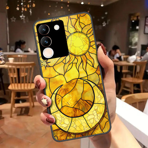 Vivo V29e Cover - Celestial Starry Universe Series - HQ Ultra Shine Premium Infinity Glass Soft Silicon Borders Case