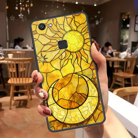 Vivo V7 Cover - Celestial Starry Universe Series - HQ Ultra Shine Premium Infinity Glass Soft Silicon Borders Case