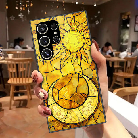 Samsung Galaxy S24 Ultra Cover - Celestial Starry Universe Series - HQ Ultra Shine Premium Infinity Glass Soft Silicon Borders Case