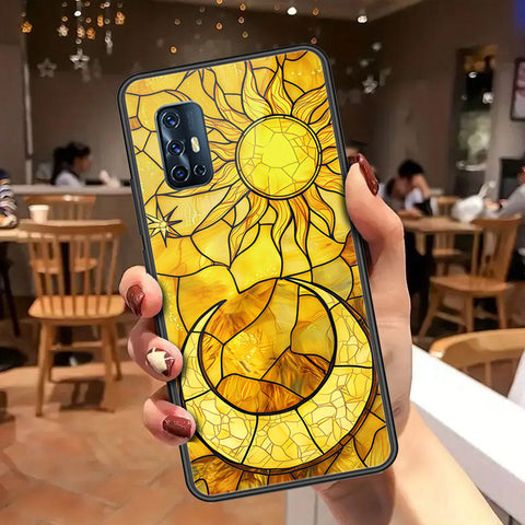 Vivo V17 Cover - Celestial Starry Universe Series - HQ Ultra Shine Premium Infinity Glass Soft Silicon Borders Case
