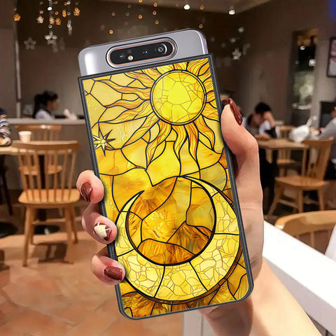 Samsung Galaxy A80 Cover - Celestial Starry Universe Series - HQ Ultra Shine Premium Infinity Glass Soft Silicon Borders Case